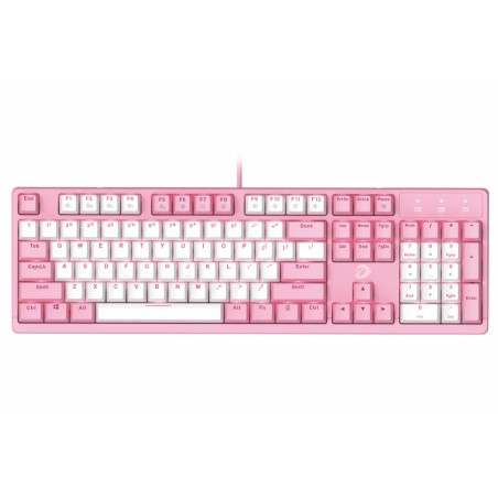 DAREU EK1280s PINK-WHITE 104KEY (PINK LED, Blue/ Brown/ Red D switch)