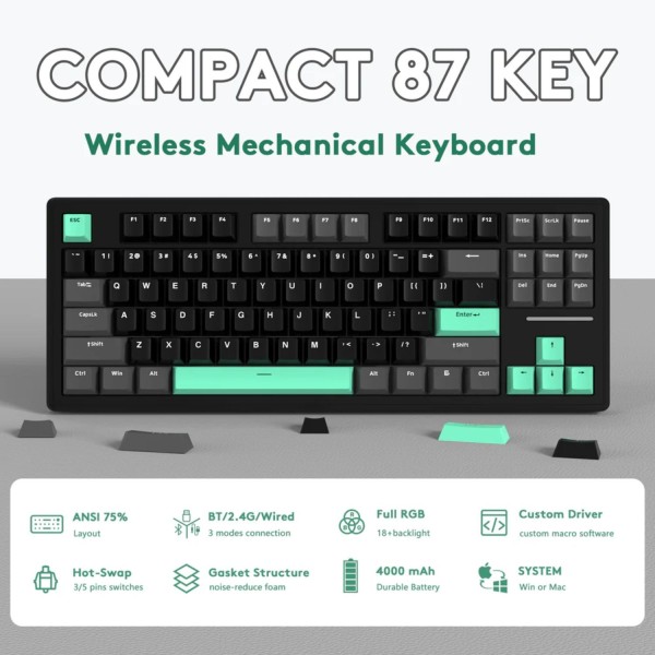 XM87 TKL 3 modes Hotswap RGB (Gasket Mount)
