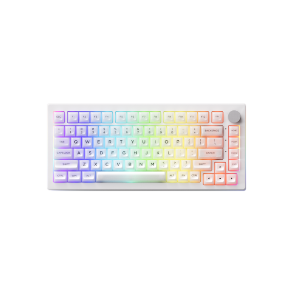 Akko 5075B Plus Transparent ASA White/Piano Pro (Hotswap/RGB/Multi-modes)