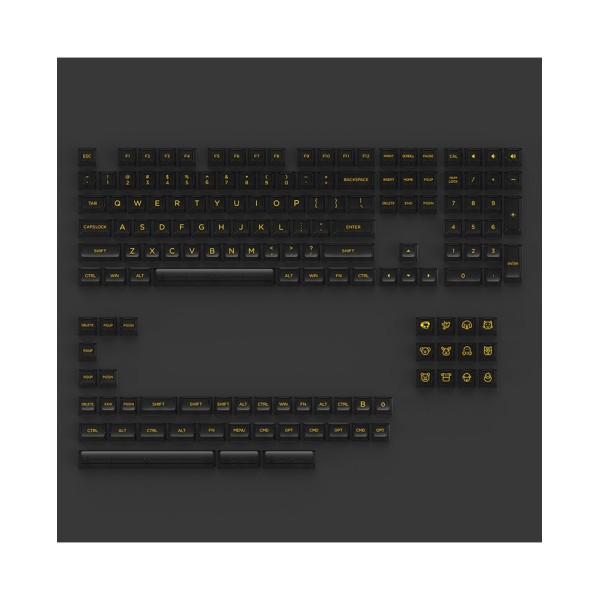Akko Keycap set – Black (PC / ASA-Clear profile / 155 nút)