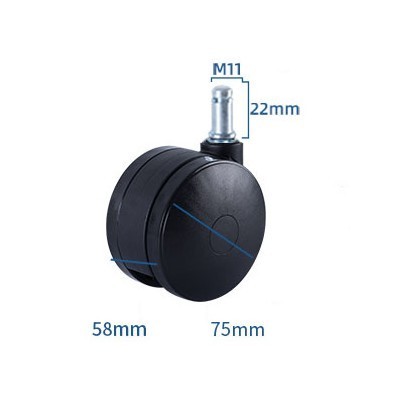 Bánh xe cho ghế gaming 3 inches - 75mm (1 cái) | Voke Gaming |