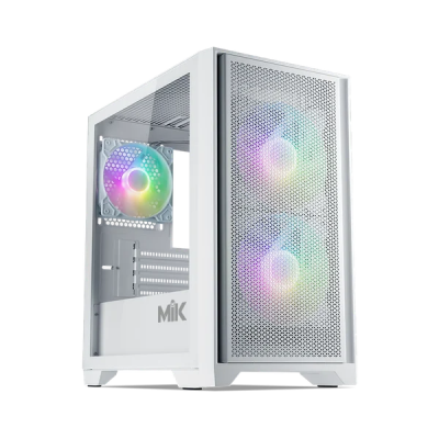 Vỏ thùng máy MIK MORAX 3FA White mATX TG | Voke Gaming |