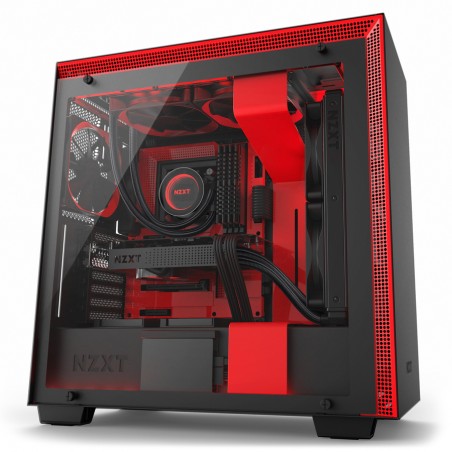 NZXT H200I Matte Black/Red mITX