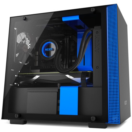 NZXT H200I Matte Black/Blue mITX