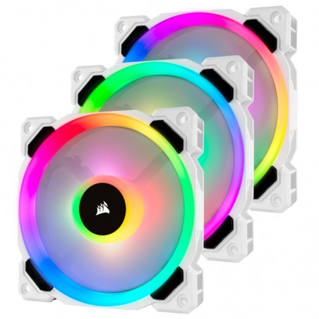 CORSAIR LL120 RGB 120mm Dual Light Loop White RGB LED PWM 3 Fan